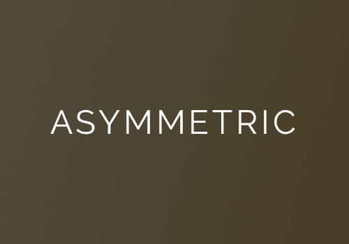 A banner that says "asymmetric"