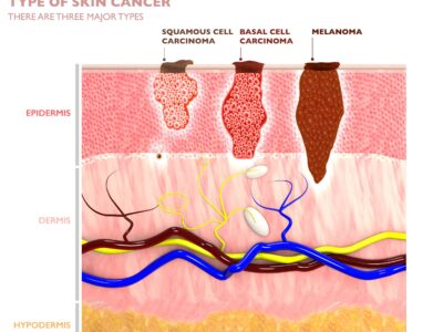 Chart Showing The Different Types Of Skin Cancers And How They Occur